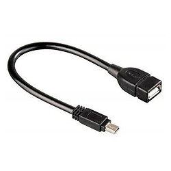 Адаптер Atcom, MiniUSB, 0.1 м., Чорний