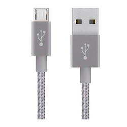 USB кабель Belkin F2CU021bt10, MicroUSB, 3.0 м., Сірий