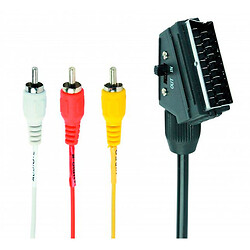 Кабель Cablexpert SCART-3RCA, 1.8 м., Черный