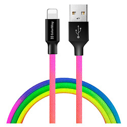 USB кабель ColorWay CBUL016 Apple iPhone SE 2022 / iPhone 14 Pro Max / iPhone 14 Plus / iPhone 14 Pro / iPhone 14 / iPhone 13 Pro / iPhone 13 Mini / iPhone 13 / iPhone 13 Pro Max / iPhone 12 Mini / iPhone 12 Pro Max / iPhone 12 Pro, Lightning, 1.0 м.