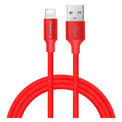 USB кабель ColorWay CBUL007 Apple iPhone SE 2022 / iPhone 14 Pro Max / iPhone 14 Plus / iPhone 14 Pro / iPhone 14 / iPhone 13 Pro / iPhone 13 Mini / iPhone 13 / iPhone 13 Pro Max / iPhone 12 Mini / iPhone 12 Pro Max, Lightning, 2.0 м., Красный