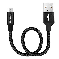 USB кабель ColorWay CBUM048, MicroUSB, 0.2 м., Черный