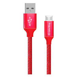 USB кабель ColorWay CBUM002, MicroUSB, 1.0 м., Красный