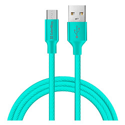 USB кабель ColorWay CBUM009, MicroUSB, 2.0 м., Мятный