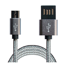 USB кабель Grand-X FM02, MicroUSB, 1.0 м., Сірий