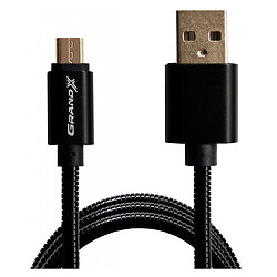 USB кабель Grand-X MM-01B, MicroUSB, 1.0 м., Чорний