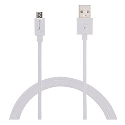 USB кабель Grand-X PM025W, MicroUSB, 2.5 м., Белый