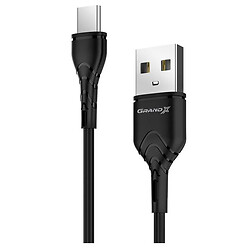 USB кабель Grand-X PC-03B, Type-C, 1.0 м., Чорний