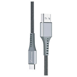 USB кабель Grand-X FC-12G, Type-C, 1.2 м., Сірий