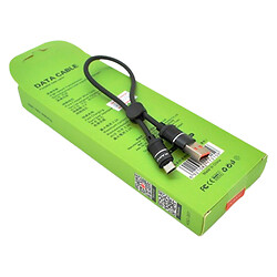 USB кабель iKaku KSC-351 Xundian, MicroUSB, 0.2 м., Чорний