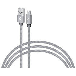 USB кабель Intaleo CBGNYM2, MicroUSB, 2.0 м., Сірий