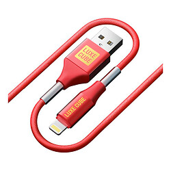 USB кабель Luxe Cube Armored Apple iPhone SE 2022 / iPhone 14 Pro Max / iPhone 14 Plus / iPhone 14 Pro / iPhone 14 / iPhone 13 Pro / iPhone 13 Mini / iPhone 13 / iPhone 13 Pro Max / iPhone 12 Mini / iPhone 12 Pro Max, Lightning, 1.0 м., Красный