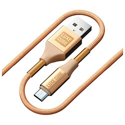 USB кабель Luxe Cube Armored, MicroUSB, 1.0 м., Золотий