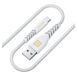 USB кабель Luxe Cube Kevlar, MicroUSB, 1.2 м., Белый
