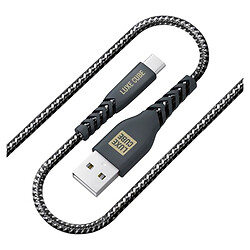 USB кабель Luxe Cube Kevlar, Type-C, 1.2 м., Чорний