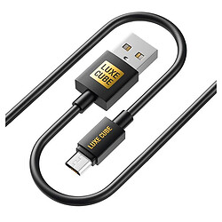 USB кабель Luxe Cube, MicroUSB, 2.0 м., Чорний