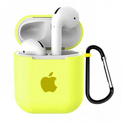 Чохол (накладка) Apple AirPods / AirPods 2, Silicone Classic Case, Жовтий