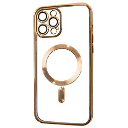 Чехол (накладка) Apple iPhone 12 Pro Max, FIBRA Chrome, MagSafe, Золотой