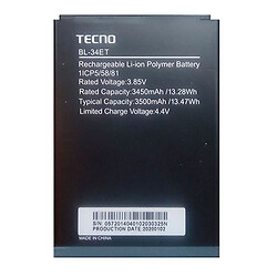 Аккумулятор Tecno Pop 3, TOTA, High quality, BL-34ET