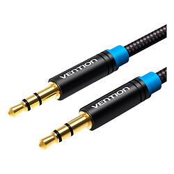 AUX кабель Vention P350AC050-B-M, 3,5 мм., 0.5 м., Чорний