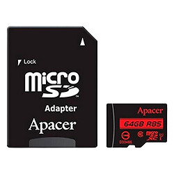 Карта памяти Apacer MicroSDHXC UHS-I, 64 Гб.
