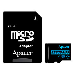 Карта памяти Apacer MicroSDXC UHS-I U3, 256 Гб.