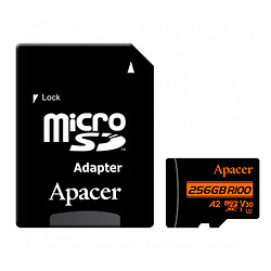 Карта памяти Apacer MicroSDXC UHS-I U3, 256 Гб.