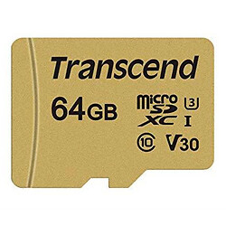 Карта памяти Transcend MicroSDXC UHS-I U3, 64 Гб.