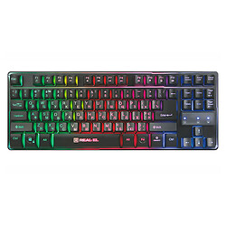 Клавіатура REAL-EL 8710 Gaming TKL Backlit, Чорний