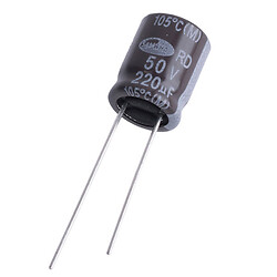 Электролитический конденсатор 220uF 50V RD 10x12mm 105°C (RD1H227M1012MPA159-Samwha)