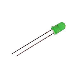 Світлодіод 5мм зелений миготливий (2,4Гц) (L-517GD-F), Зелений миготливий