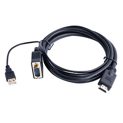 Кабель HDMI - VGA, 1.5 м., Черный
