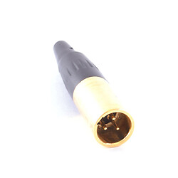 Штекер "папа" mini xlr 3P, на кабель, золоченое (GT3-1402-3P-G)