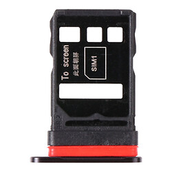 Держатель SIM карты OPPO Reno 7 Pro 5G, С разъемом на карту памяти, Черный