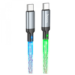 USB кабель Hoco U112 Shine, Type-C, 1.0 м., Сірий