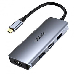 USB Hub Choetech HUB-M19, Type-C, Сірий