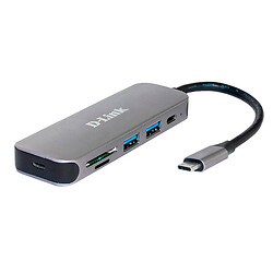 USB Hub D-Link DUB-2325, Type-C, Сірий