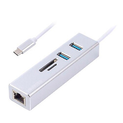 USB Hub Maxxter NECH-2P-SD-01, Type-C, Сірий
