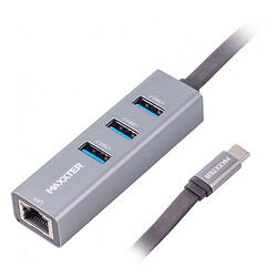 USB Hub Maxxter NECH-3P-02, Type-C, Сірий