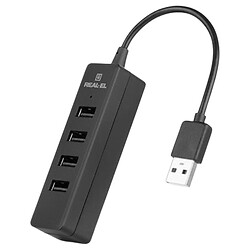 USB Hub REAL-EL HQ-154, USB, Чорний
