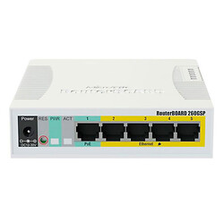 Комутатор мережевий MikroTik CSS106-1G-4P-1S, Білий