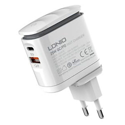 СЗУ LDNIO A2423C Apple iPhone SE 2022 / iPhone 14 Pro Max / iPhone 14 Plus / iPhone 14 Pro / iPhone 14 / iPhone 13 Pro / iPhone 13 Mini / iPhone 13 / iPhone 13 Pro Max / iPhone 12 Mini / iPhone 12 Pro Max / iPhone 12 Pro, С кабелем, Lightning, Белый