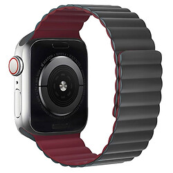 Ремінець Apple Watch 38 / Watch 40, Hoco iWatch WA07, Grey-Red Wine, Сірий