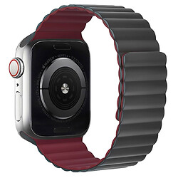 Ремінець Apple Watch 42 / Watch 44, Hoco iWatch WA07, Grey-Red Wine, Сірий