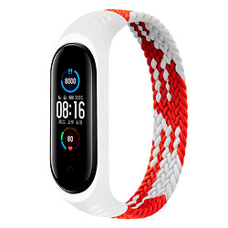 Ремінець Xiaomi Mi Band 5 / Mi Band 6, BeCover Elastic Nylon, Red/White, Червоний