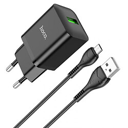 МЗП Hoco N26, MicroUSB, З кабелем, Чорний