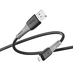 USB кабель Ridea RC-M113 Spring, MicroUSB, 1.0 м., Черный