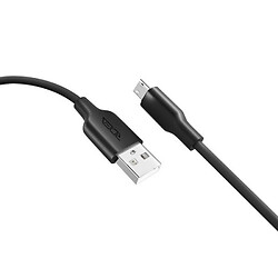 USB кабель Ridea RC-M114 Soft Silico, MicroUSB, 1.0 м., Черный