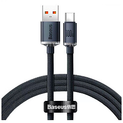 USB кабель Baseus CAJY000401 Crystal Shine, Type-C, 1.2 м., Чорний