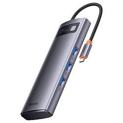 USB Hub Baseus WKWG050113 Metal Gleam, Type-C, Сірий